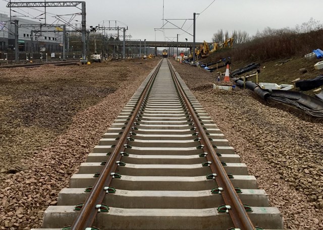 Previous track renewal project on the West Coast main line