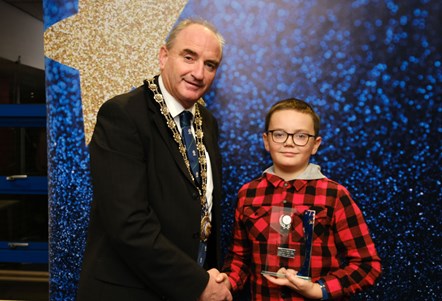 Council Chairman Thomas Tudor with award winner
