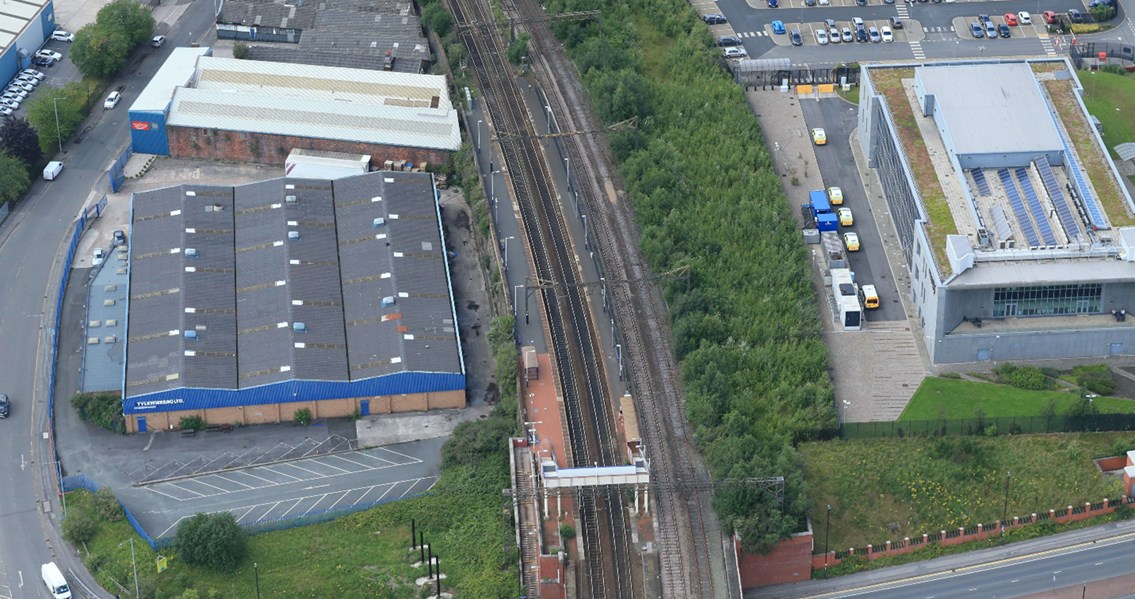 Passengers warned of changes to journeys for essential railway upgrades in Manchester: Ashburys aerial shot