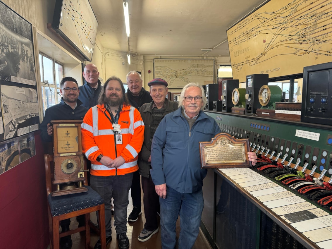 Crewe Works plaque handover