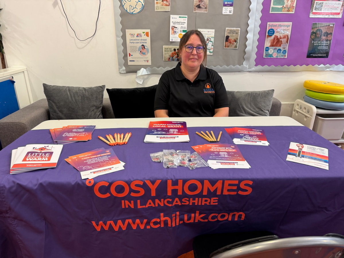 Sarah Titlow, administrator at charity Cosy Homes in Lancashire at Ribbleton Family Hub's one stop shop