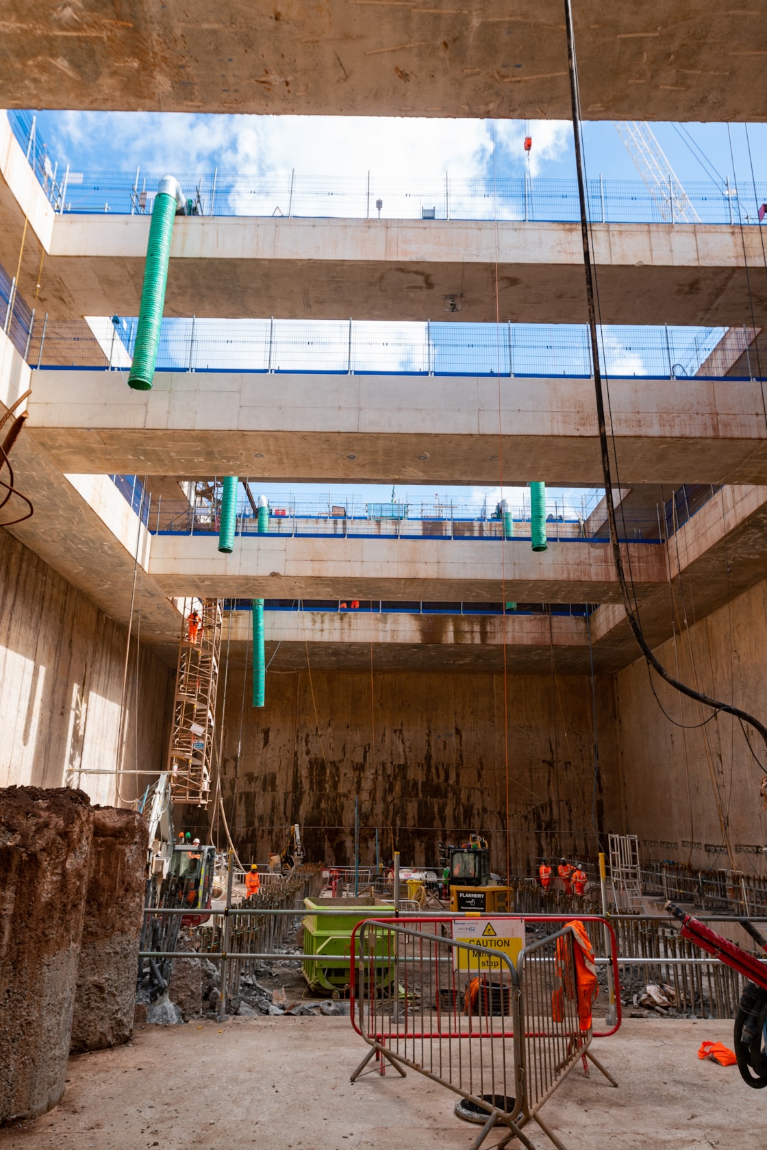 The Bromford Tunnel west portal wall, 22 metres below ground level