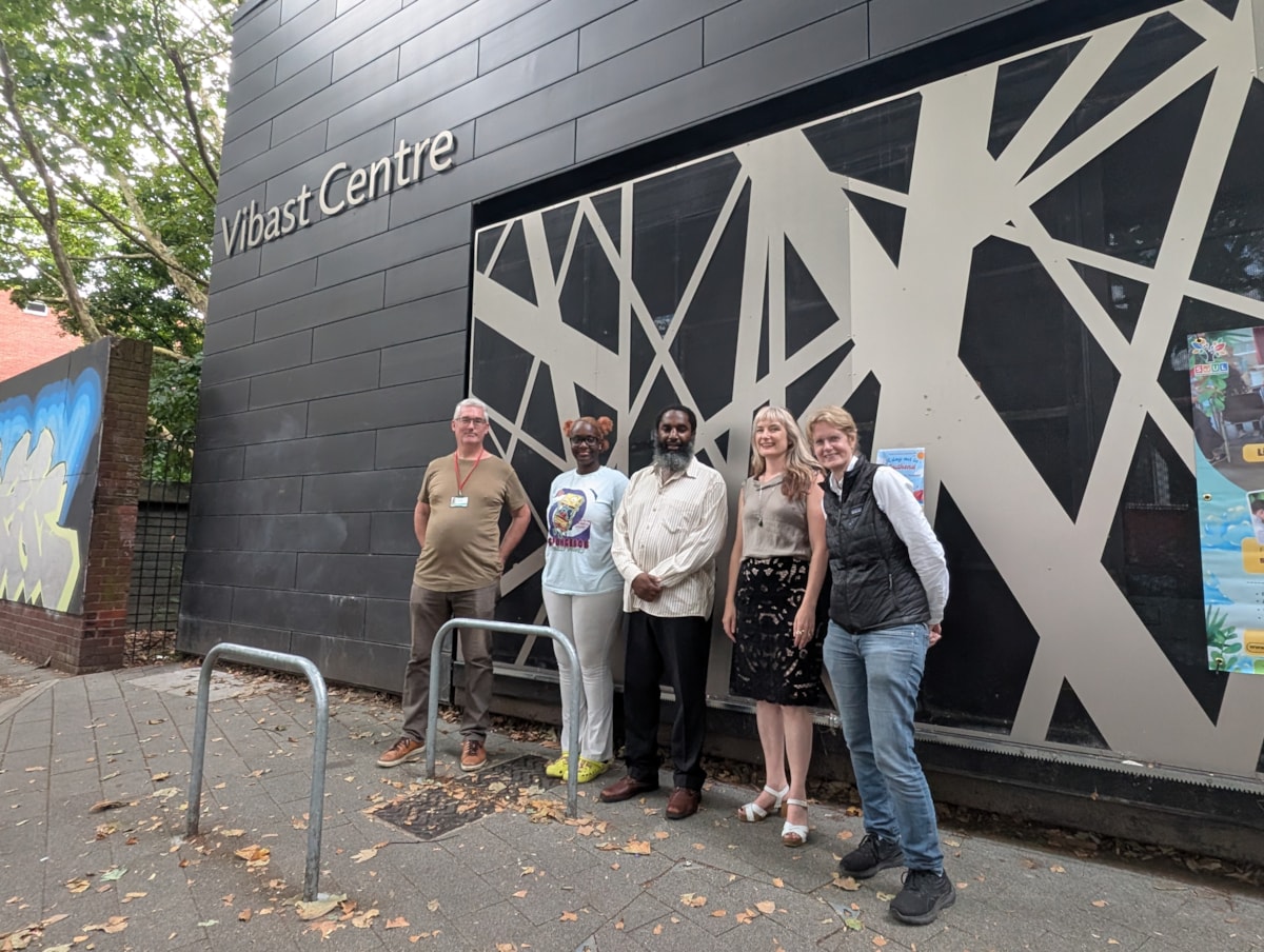 Cllrs Hyde & Champion and staff from Vibast Community Centre