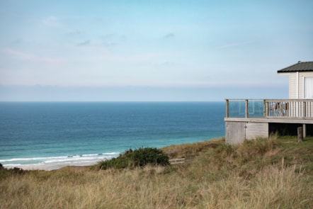 Caravan sea view at at Perran Sands