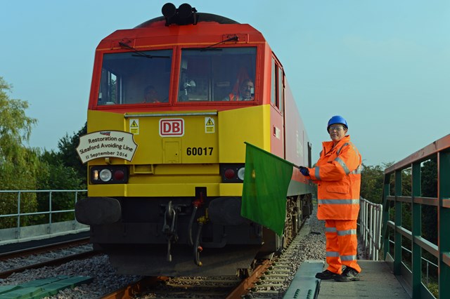 Minister of State for Transport, Baroness Kramer visits GNGE project: 11 September 2014 Sleaford avoiding line