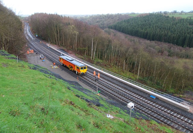 Settle-Carlisle line reopens after orange army repairs to major landslip: Final work taking place to install new track
