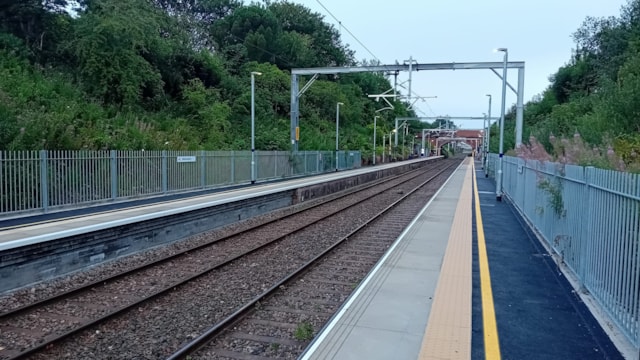 Finished platform extensions at Westhoughton station Sunday 27 July 2025: Finished platform extensions at Westhoughton station Sunday 27 July 2025