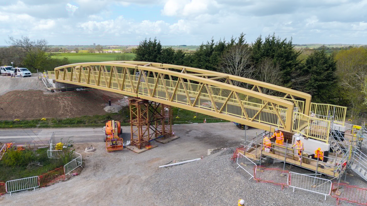 Route 41: HS2 starts work on new Fosse Way cycle bridge: Offchurch Cycle Bridge