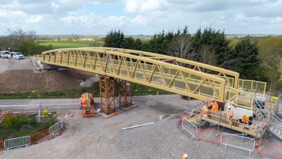 Route 41: HS2 starts work on new Fosse Way cycle bridge: Offchurch Cycle Bridge