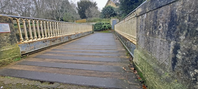 Sydney Gardens footbridge deck: Sydney Gardens footbridge deck