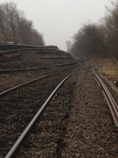 Rail damage at Stainforth pm 13.2.13