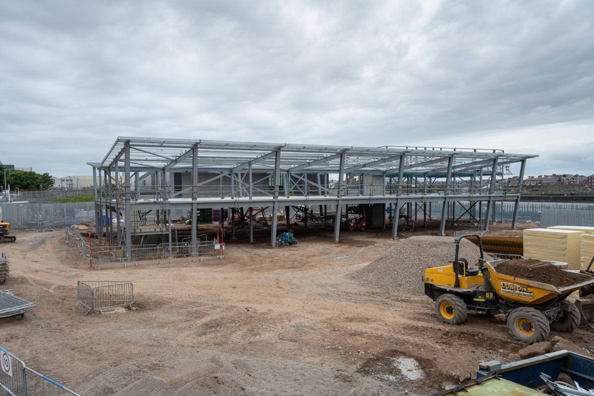 Build progression of the University of Cumbria's Barrow campus