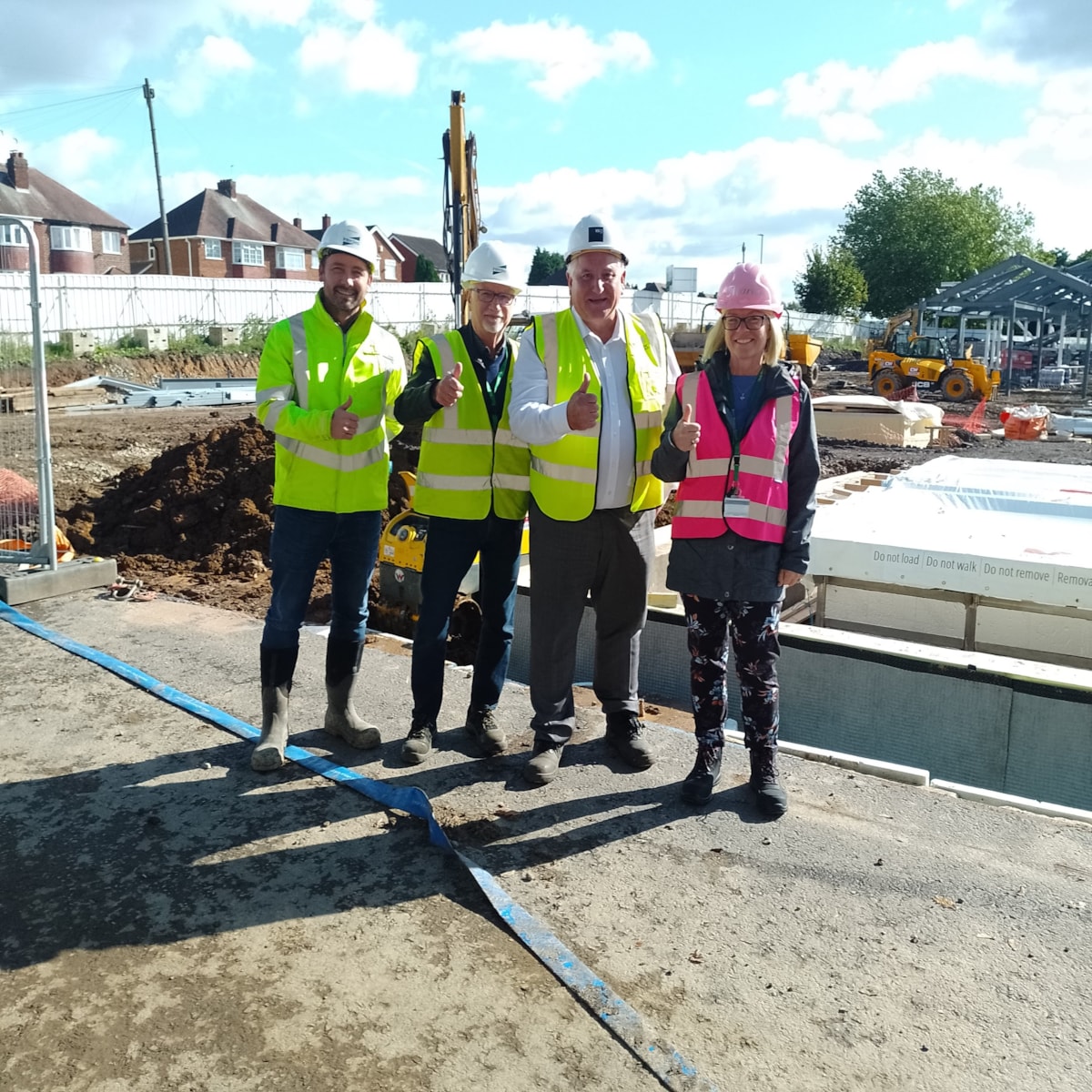 Matthew Thornton, Interclass, Paul Leyshon, chair of governors, Cllr Patrick Harley, Marie Hunter headteachers Pen's Meadow Special School (2)