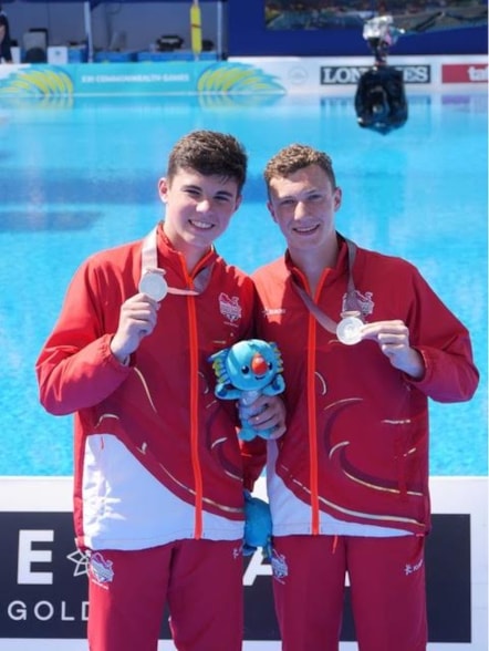 Noah Williams right with his diving partnermatt