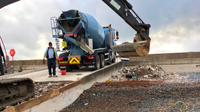 St Bees lifeboat ramp being repaired