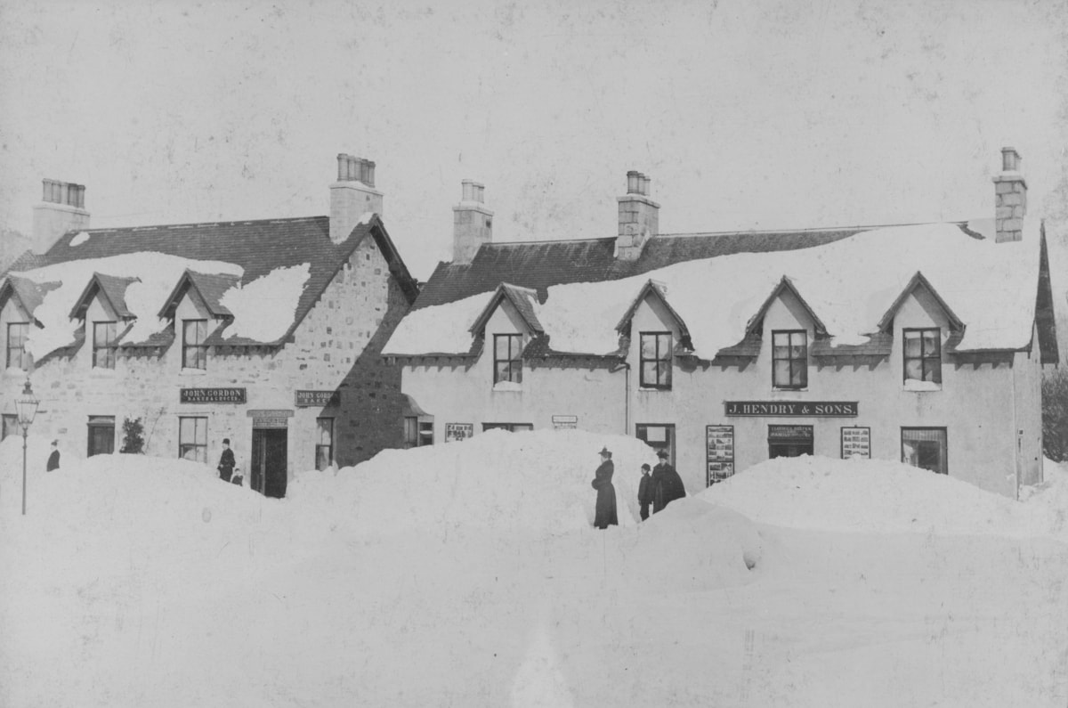 Deep snow in Braemar c.1895, Peter M Stewart. National Museums Scotland SLA C12573 