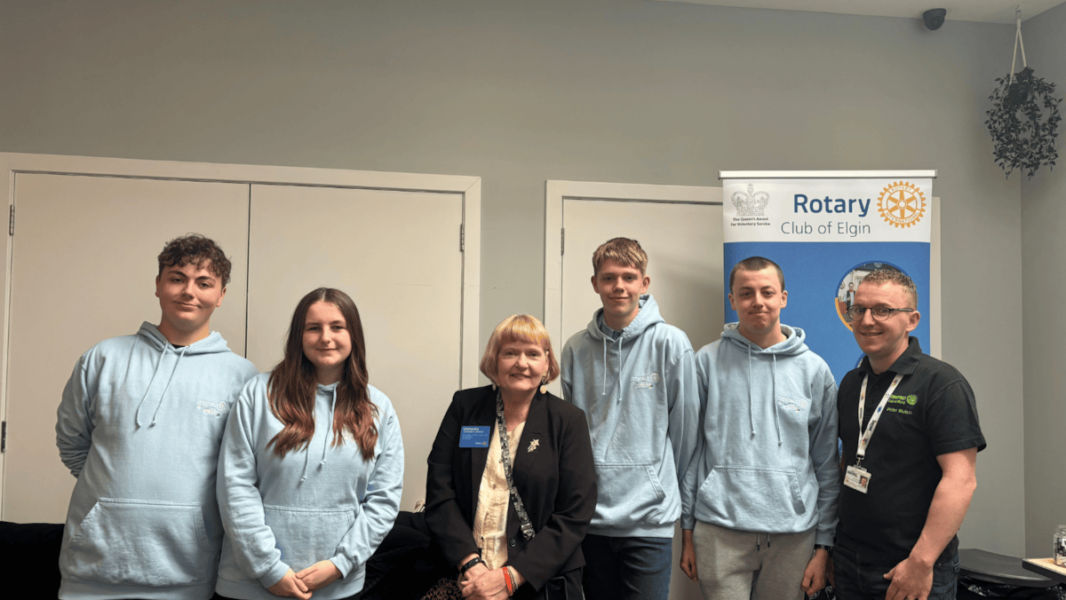 Rotary International President Stephanie Urchick with Interactors