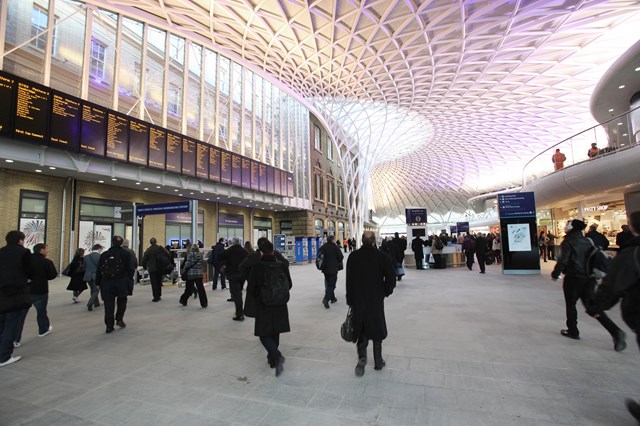 King's Cross western concourse: Passengers using the new western concourse at King's Cross station