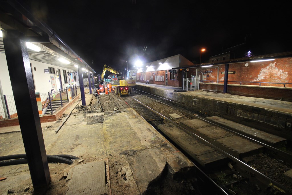 Work continues at Chorley station