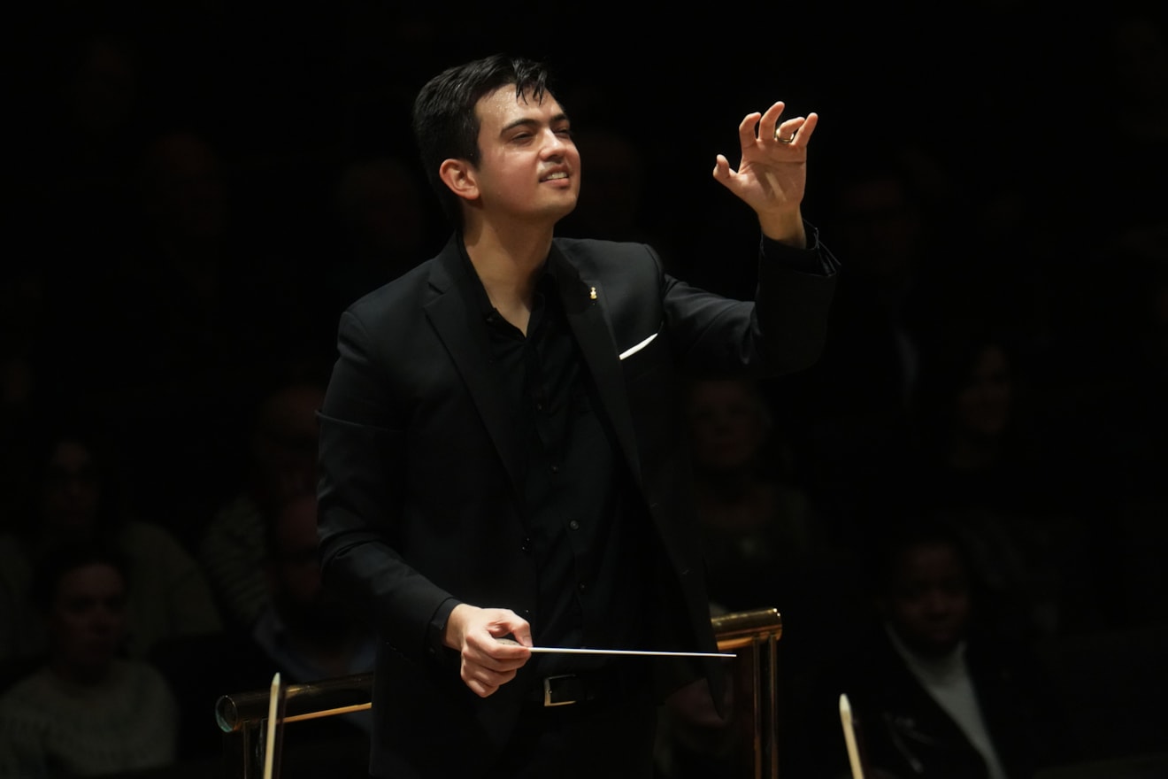 Conductor Aku Sorensen wins the third Siemens Hallé International Conductors Competition 2026: 05. Halle SHICC26 Final Press credit Alex Burns