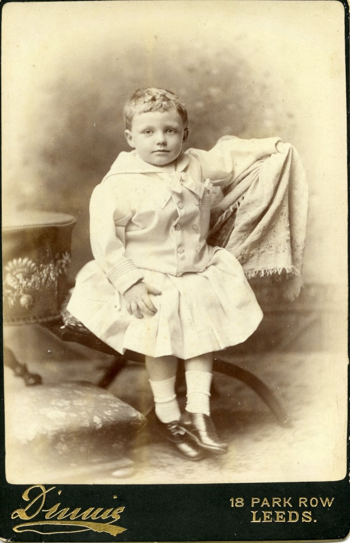 Sailor suits: Photographs in the Leeds collection show young people wearing similar sailor suit style outfits to those that feature in next week's talk.