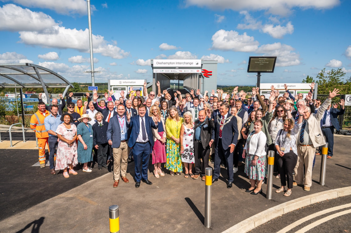 Celebrations as Okehampton Interchange station opened this morning