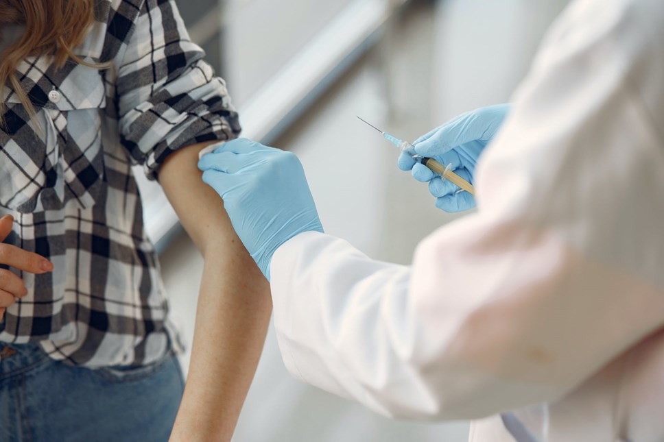 Person having vaccine