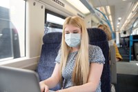 New pilot boosts already high face covering compliance on Southeastern: Passenger using WiFi
