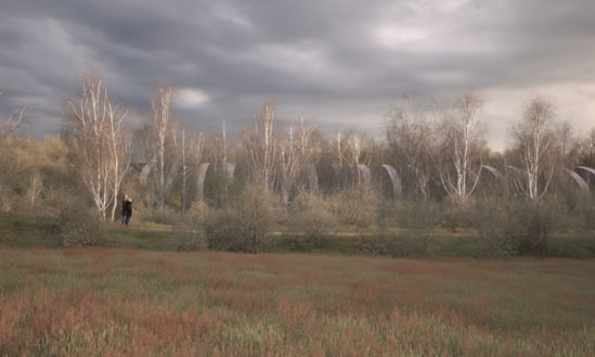 Visualisation showing the footpath alongside the Sheephouse Wood Bat Protection Structure