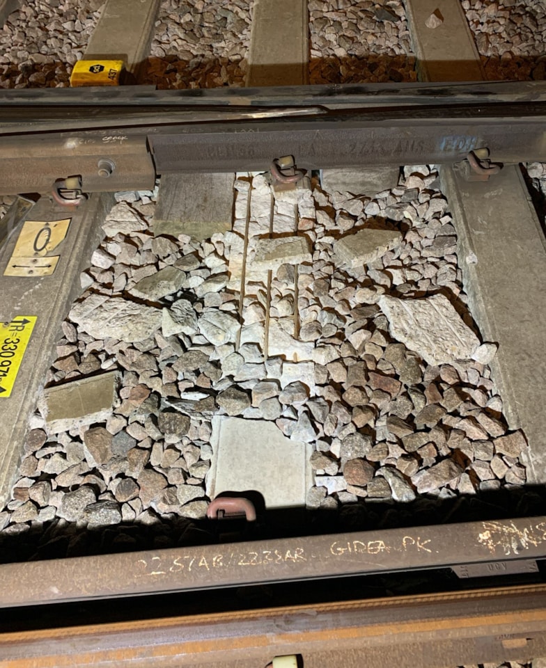 The deteriorating sleeper, which will also be replaced