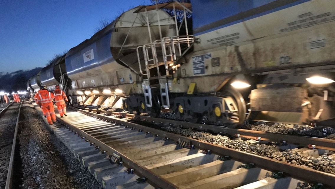 Upgrades mean amended rail service between Bedford and London this weekend: Stock picture track renewals