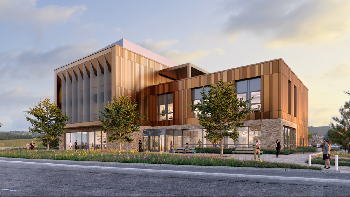 Initial Concept CGI Principal frontage off Sir Frederick Page Way 
