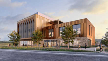 Initial Concept CGI Principal frontage off Sir Frederick Page Way 