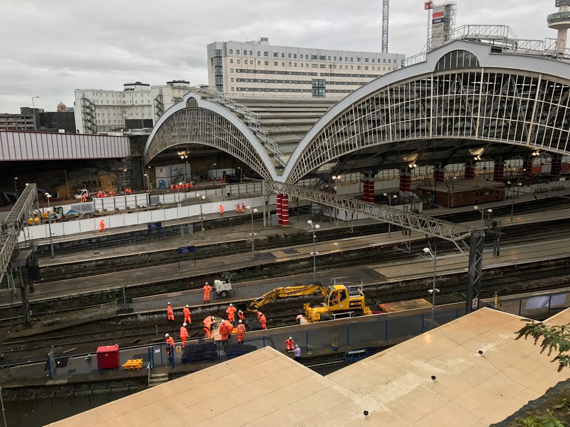 Final weekend of work as Lime Street upgrade continues: Liverpool Lime Street Oct 2017-5