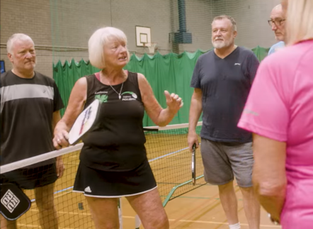 Kath Knowles and pickle ball players Ynys Mon 2