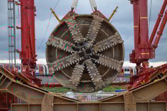 TBM Emily lifted at Green Park Way tunnel shaft 26th July 2025-15