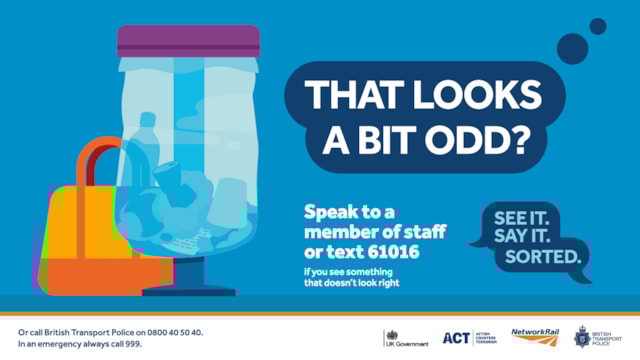 Embargoed until 0001 Tuesday September 16 - 'See it. Say it. Sorted' poster 3