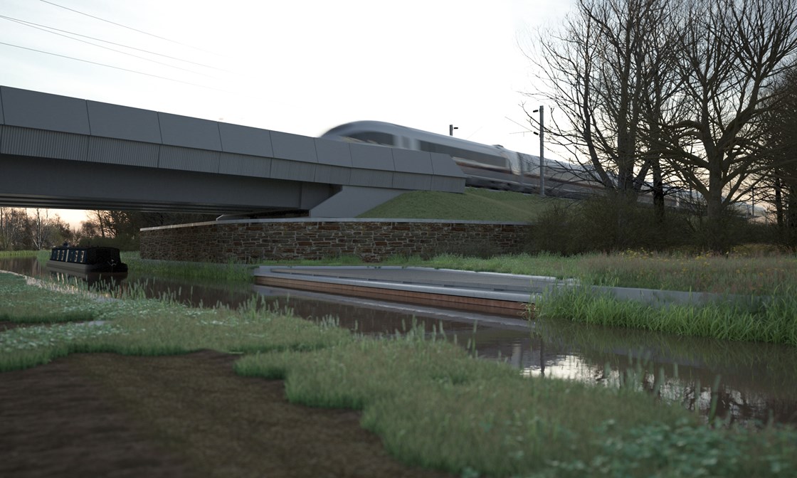 Image showing a train crossing the Oxford Canal Viaduct 51367