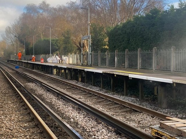 Southbourne station in West Sussex gets a new lease of life thanks to platform refurbishment: Southbourne station platform refurb