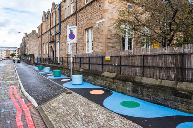Dalry Primary School Zone 9: Street art on Springwell Place outside Dalry Primary School
