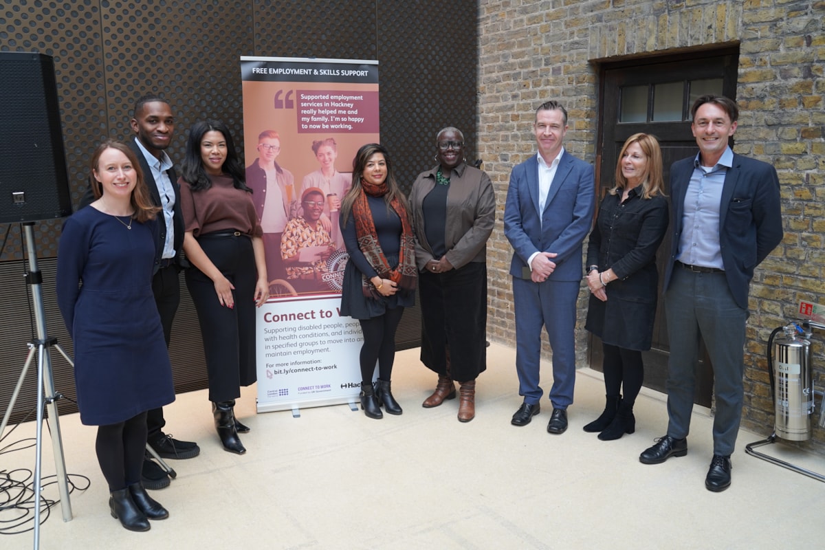 Key stakeholders for the Hackney Connect to Work programme at the launch event
