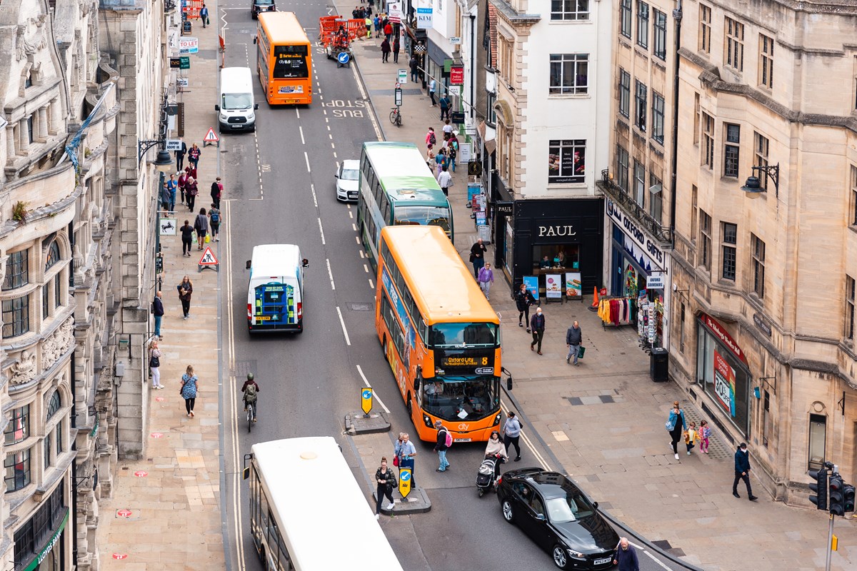 Buses in Oxford city centre