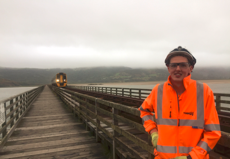 New apprenticeship opportunities across Wales and the borders as Network Rail expands scheme: Edward Aston, 21, from Hereford, completed the Advanced Apprenticeship scheme in April 2016