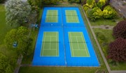 A drone photo of the refurbished tennis courts at Marke Wood Park in Dover (credit - Dover District Council)