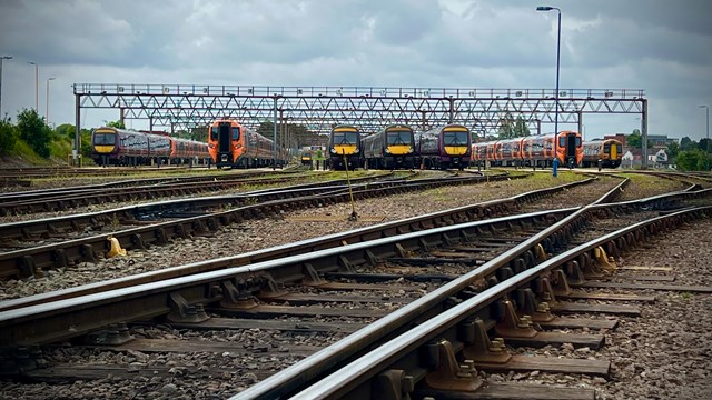 A better railway for passengers as Commonwealth Games excitement builds: Shot of the mouth of Tyseley depot operated by West Midlands Railway