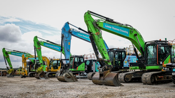 Lower Thames Crossing begins one of world’s largest deployments of zero-emissions construction machinery: Lower Thames Crossing's zero emission 20t excavators
