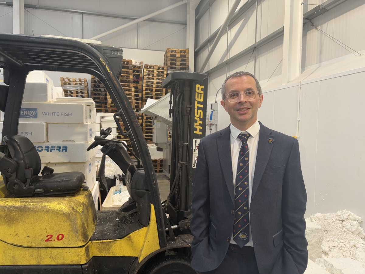 Cllr Aidy Riggott in the recycling facility