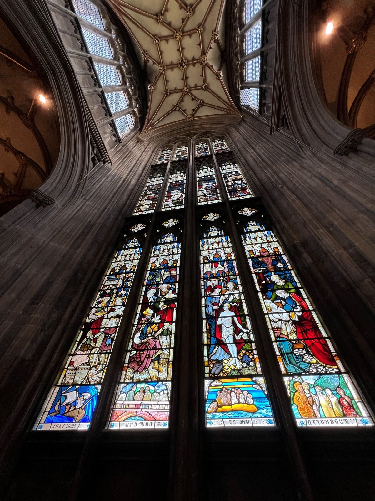 St Mary Redcliffe window install 1