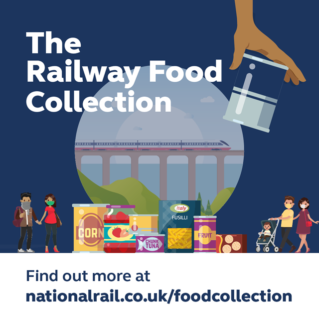 Glasgow Central provides platform for food bank collection: Railway Food Collection