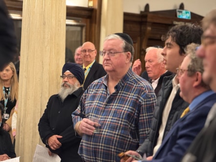Religious leaders, staff and guests at Lancashire County Council came together to mark Chanukah